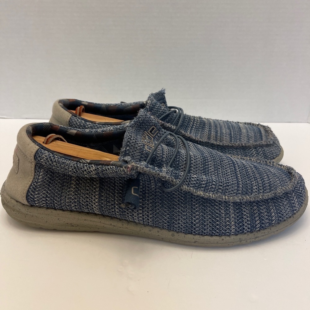 Hey Dude Wally Sox Steel Blue Grey Men's Size 12